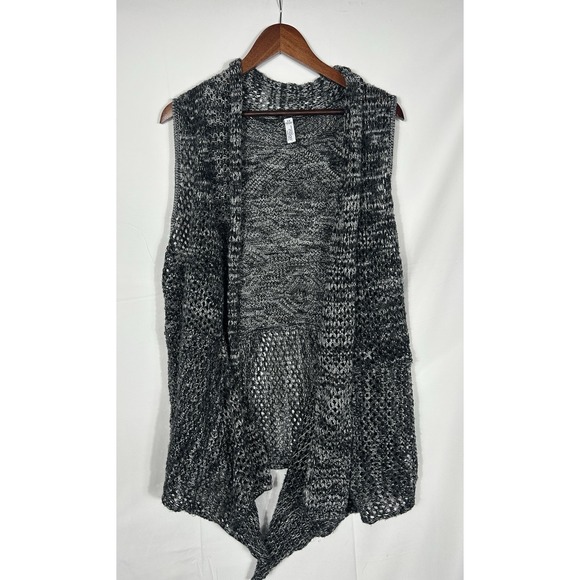 GN Indigo Sweaters - GN Indigo Womens Long Crochet Open Knit Duster Cardigan Size 2X Neutral Layer